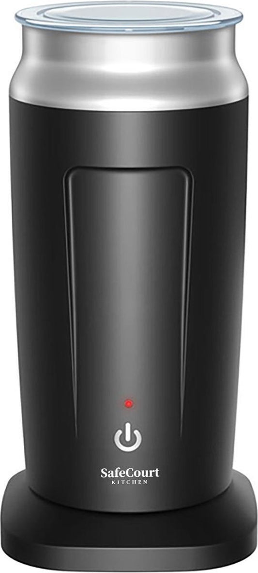 Safecourt Kitchen Milchaufschäumer - Elektrischer Milchaufschäumer - Schwarz - 4-in-1 - Einfach zu bedienen - 500W - BPA-frei
