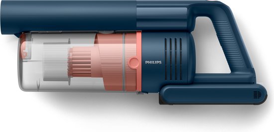 Philips Stabstaubsauger mit Wischfunktion XC5141/01 Aqua - Kabellos und beutellos - Saugdüse mit LED-Leuchten - Staubbuster - Akkulaufzeit bis zu 60 Minuten - Leicht - Blau
