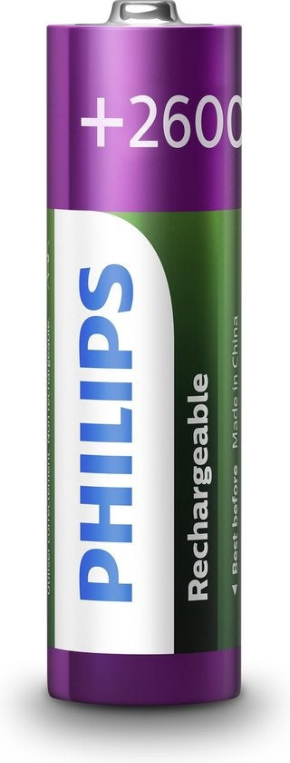 Wiederaufladbare Philips AA-Batterien