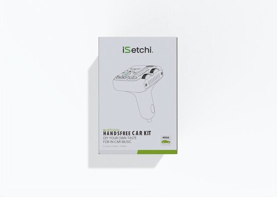 iSetchi Bluetooth FM Transmitter - Quick Charge 3.0 - Auto-Carkit - USB C - Drahtlos