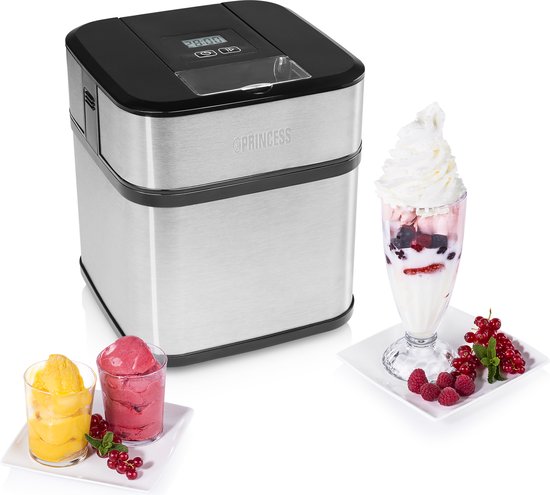 Princess 282605 – Eismaschine – 1,5 Liter – Speiseeis – Joghurt-Eis – Frozen Yoghurt – Sorbet – Eismaschine – Kompakt
