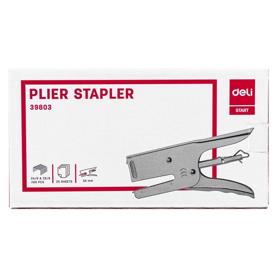 Deli-Heftklammerzange, silber, 24/6 & 26/6