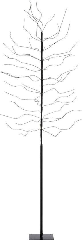Luca Lichtbaum mit warmweißer LED-Beleuchtung - H200 x Ø18 cm - Schwarz