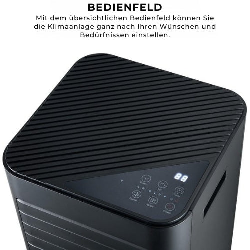 MOA Klimagerät - A010B - 9000 BTU - mit Rädern - inkl. Fensterdichtungsset - Schwarz