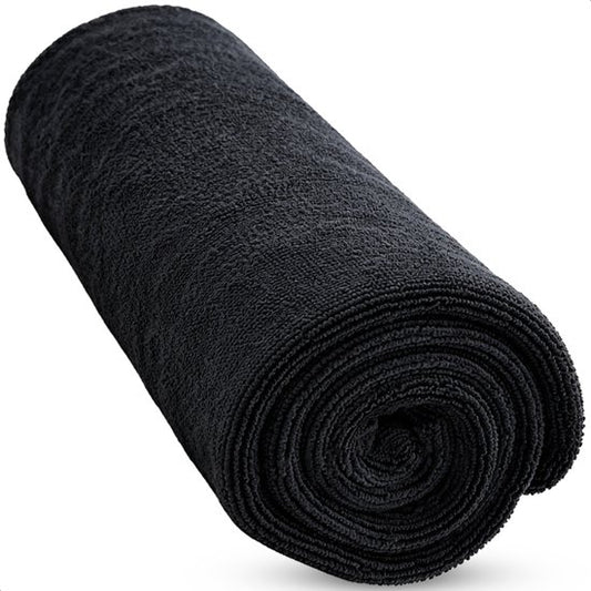 Luft – ultra-saugfähiges Mikrofaser-Trockentuch – 60 x 80 – Badezimmer und Auto – Mikrofasertücher – strapazierfähig – schwarz – 1300 GSM