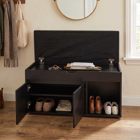 VDD – Schuhschrank – Schuhregal – Flurbänkchen – Schwarz