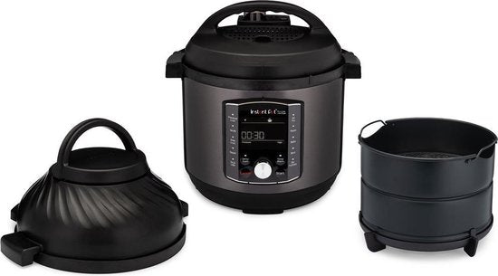 Instant Pot Pro Crisp 7,6 l Multikocher + Heißluftfritteuse – 11-in-1-Schnellkochtopf – Slow Cooker – Sous-vide – Heißluftfrittieren – Zwei abnehmbare Deckel – Bis zu 8 Portionen