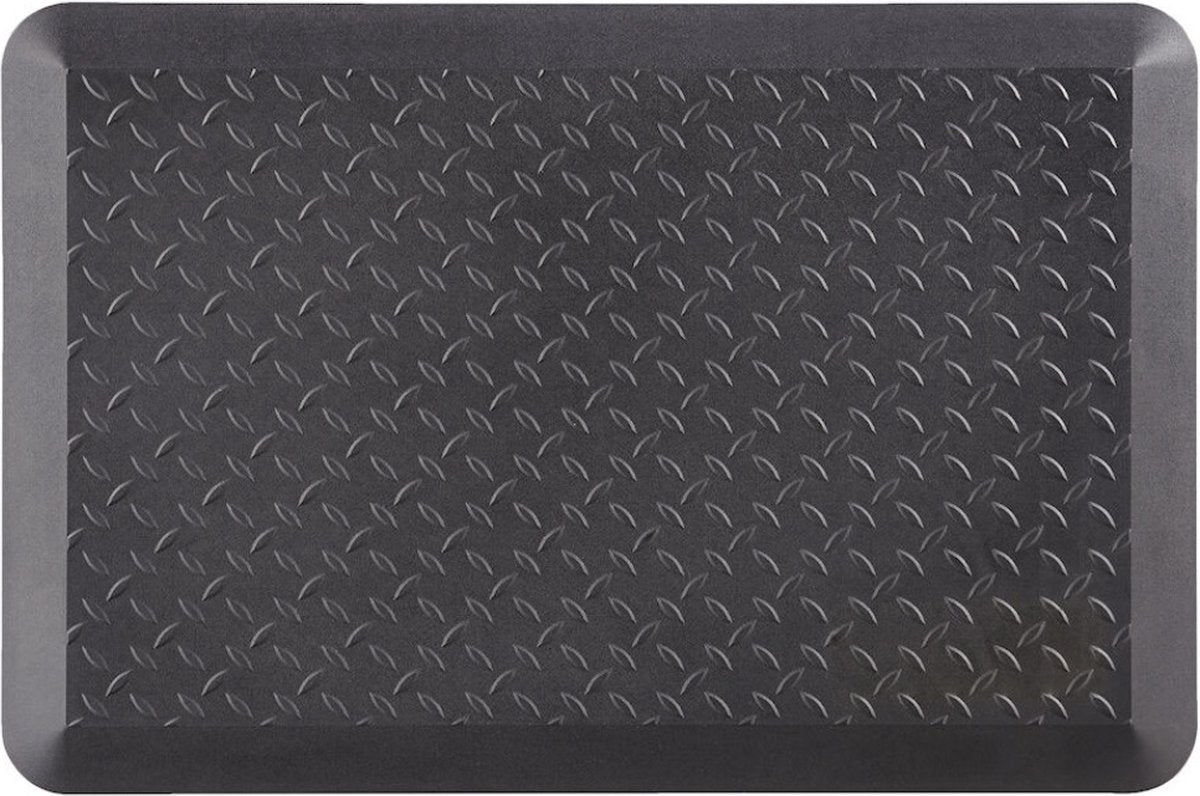 Unicomfort Arbeitsplatzmatte Anti-Ermüdung - Gummi, Rautenprofil - 60x90 cm, Grau