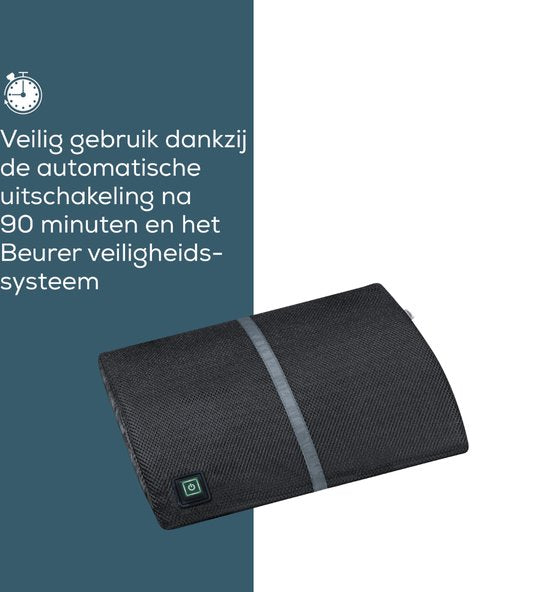 Beurer HK 70 Ergonomisches Wärmekissen für Rücken & Stuhl - Universalbefestigung - Geeignet für Auto & Schreibtisch - Schnelles Aufheizen - Automatische Abschaltung - Ergonomisch