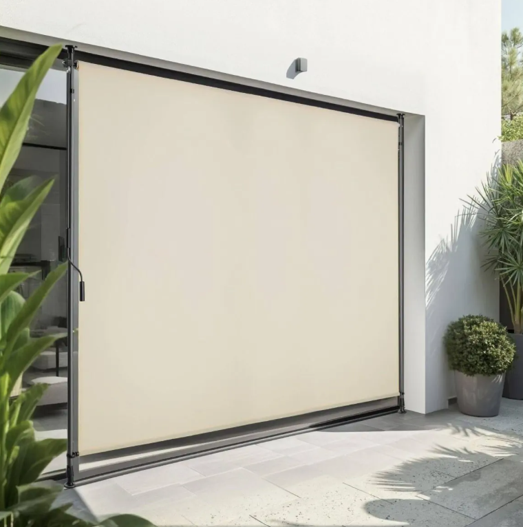 tectake Sonnenschutz Taija – Klemmmarkise mit Kurbel – 200 x 310 cm – UV50+ – Beige