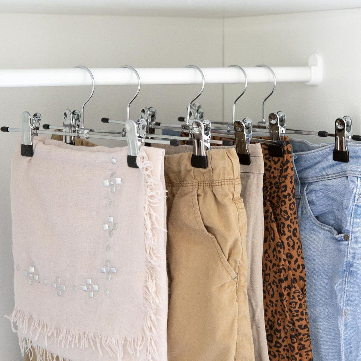 LifeGoods - Hosenbügel - 20 Stück - Rutschfest - Metall