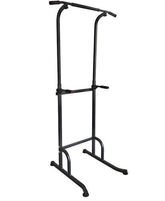Fitby Klimmzugstation – Kraftstation – Klimmzugstange – Dip-Station – Klimmzugstange – Heimfitness – Fitness – Höhenverstellbar – Schwarz