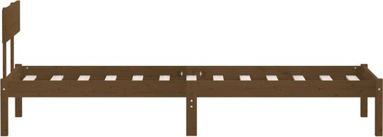 vidaXL - Bettrahmen - massiv - Kiefernholz - honigbraun - 90x200 - cm