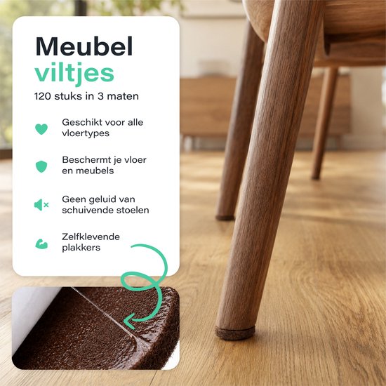 Selbstklebende Filzgleiter für Stuhlbeine – 133 Stück – Schutz für Stuhlbeine – Filz – Bodenschutz – Möbelgleiter – Stuhl – Beine – Schutz – Kleben