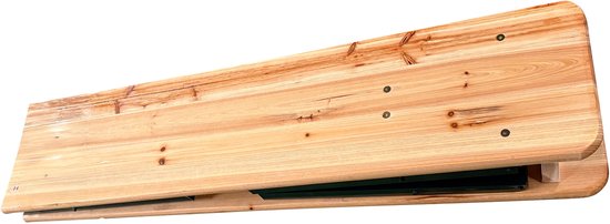 AXI Toon Biertisch-Set – Klapptisch und 2 Bänke – 220 cm – Stahlgestell & Holz – Mit Gummifüßen – Picknicktisch für den Außenbereich