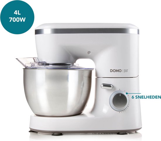 DOMO DO9175KR – Küchenmaschine PUUR – 4 l – Weiß