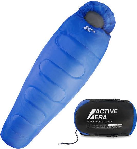 Active Era Professional Premium Schlafsack – 300 GSM Füllung und wasserabweisend – Mumienschlafsack mit Innensack – 4-Jahreszeiten-Schlafsack für Camping, Rucksacktouren, Wandern, Festivals, Übernachtungen, im Freien – Erwachsene & Kinder – 220 x 80 cm –