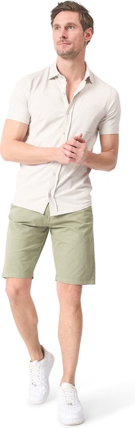 Mario Russo Kurzarmhemd - Hemd Männer - Polohemd Männer - t shirt men - 3XL - Stone Grey