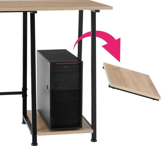 tectake - Paisley Schreibtisch 120x50x73,5cm - rostfrei - hellbraun - 404697