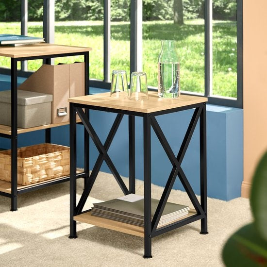 tectake - Beistelltisch Carlton industriell dunkel - 404358