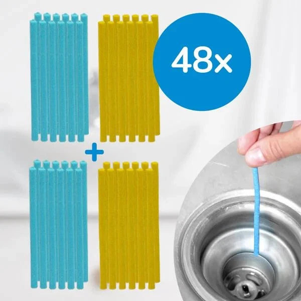 Sani Sticks Abflussreiniger 48 Stück – Enzyme – Gegen Fett und Speisereste – Frischer Abfluss