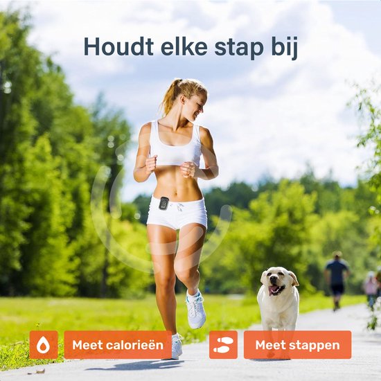 Proskill Schrittzähler mit Clip - Einfacher Aktivitäts-Tracker - Hosentasche - Geeignet für Frauen, Männer & Kinder - Wandern & Fitness