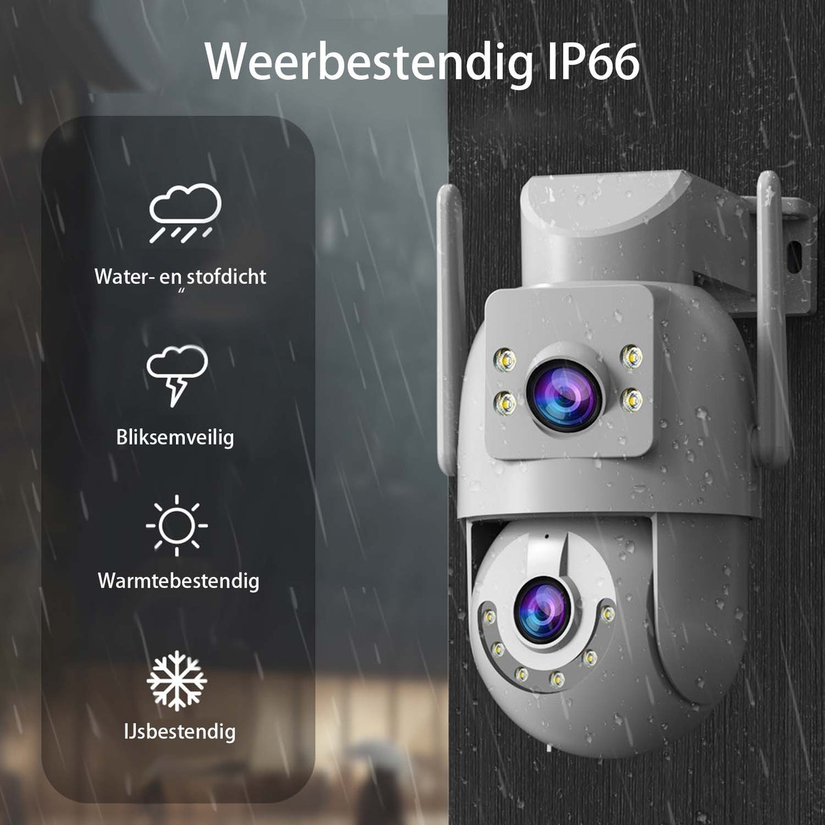 JOOAN Außenüberwachungskamera HD 2K – Doppellinse – Dual-Band-WLAN 5 GHz, 2,4 GHz