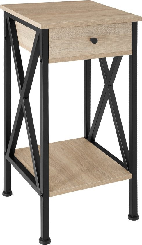tectake - Beistelltisch Dayton - Industrie - hellbraun -35 x 35 x 70,5 cm - 404452