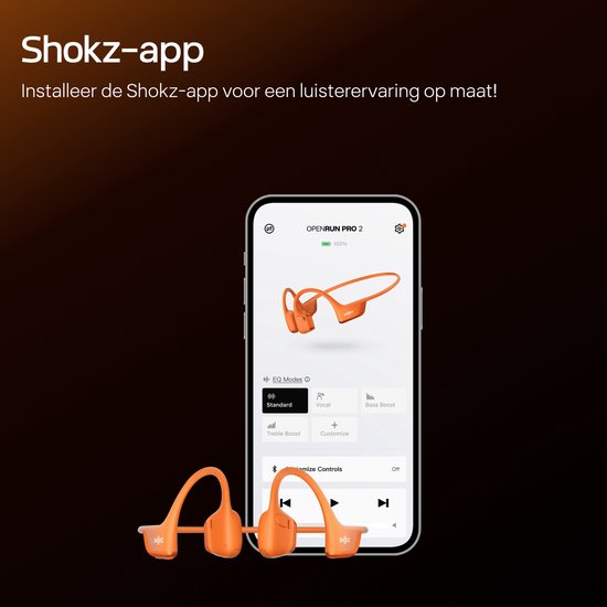 Shokz OpenRun Pro 2 – Knochenleitung – Sport-Kopfhörer – Orange