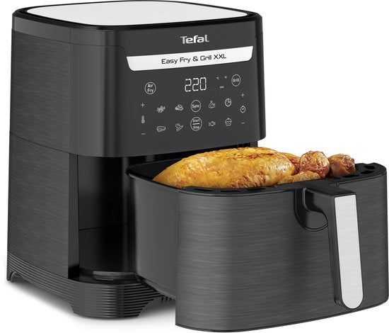 Tefal Easy Fry & Grill XXL EY8018 – 2-in-1-Heißluftfritteuse und Grill – 6,5 l – FlexCook – 8 Programme – Schwarz – Für 8 Personen