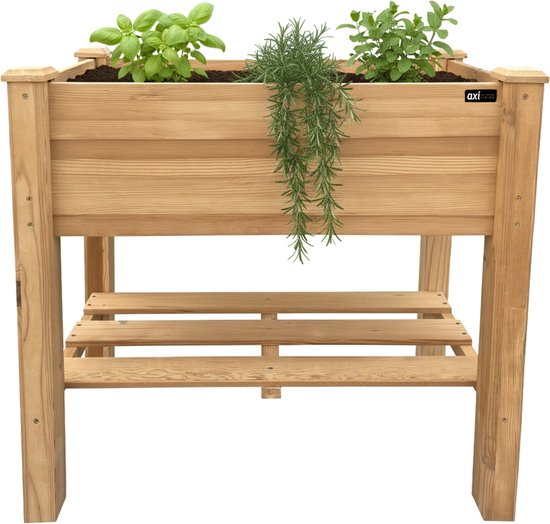 AXI Ari Hochbeet – Blumenkästen für den Außenbereich – Rechteckig – Hemlock-Holz – 100 % FSC-zertifiziertes Holz – 86,5 x 46 x 85 cm – Hochbeet für den Gemüsegarten – Pflanzkübel für Garten und Balkon