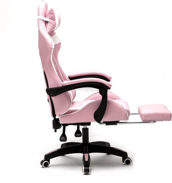 VDD Gaming Stuhl mit Fußstütze - Pink