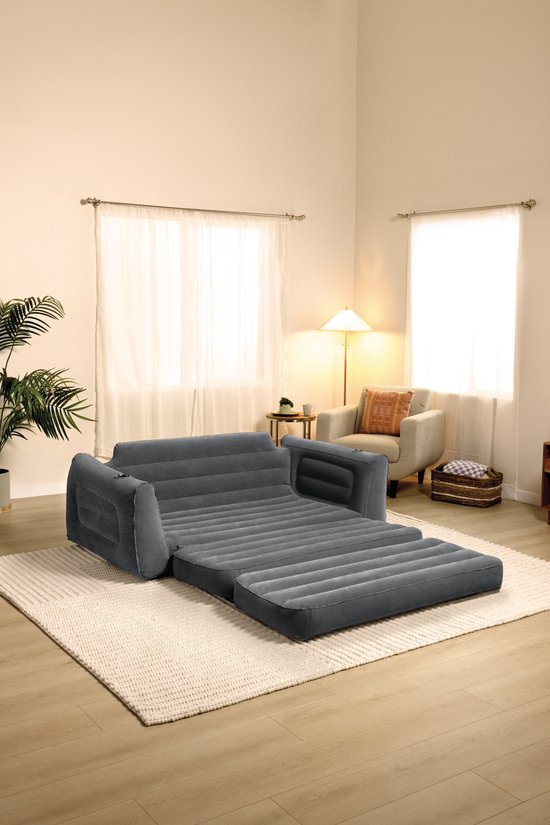 Intex Pull-Out Sofa – aufklappbares aufblasbares Sofa – 231 x 203 x 66 cm