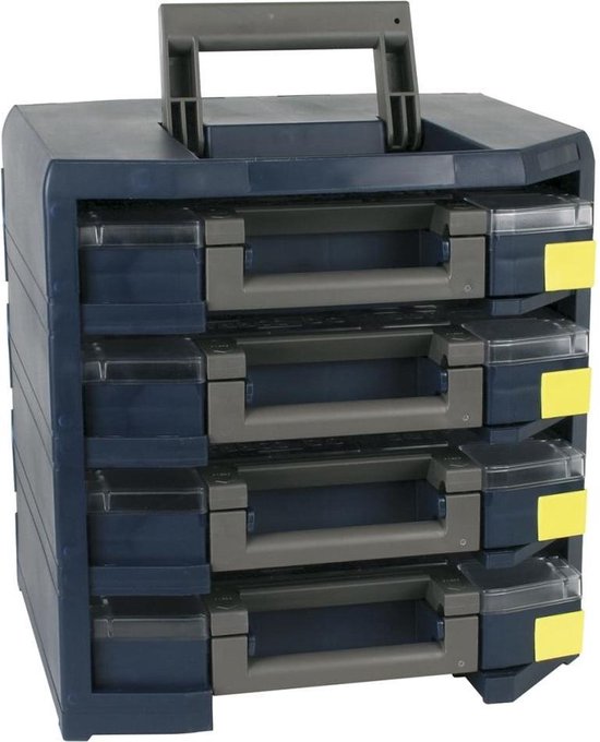 Raaco Sortimentsbox – HandyBoxxser – Mit 4 Stück Boxxser 55 Sortierboxen – 305 x 347 x 342 mm – 137966