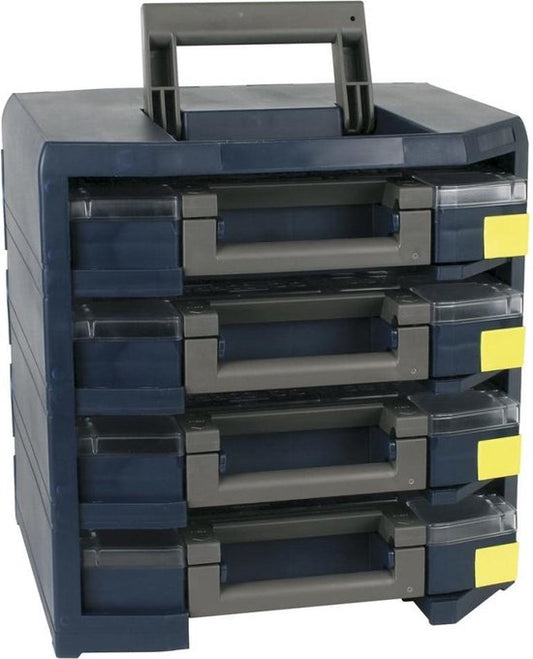 Raaco Sortimentsbox – HandyBoxxser – Mit 4 Stück Boxxser 55 Sortierboxen – 305 x 347 x 342 mm – 137966