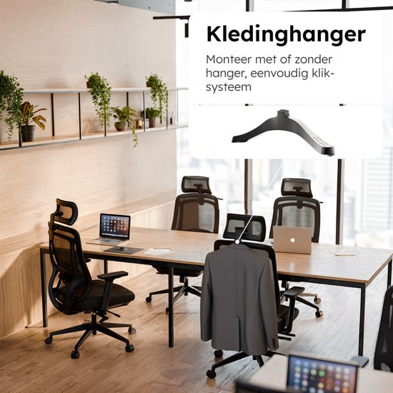 Roveo Ergonomischer Bürostuhl - Büro-Gaming-Stuhl - Spielstuhl für Erwachsene - Spielstuhl - Schwarz