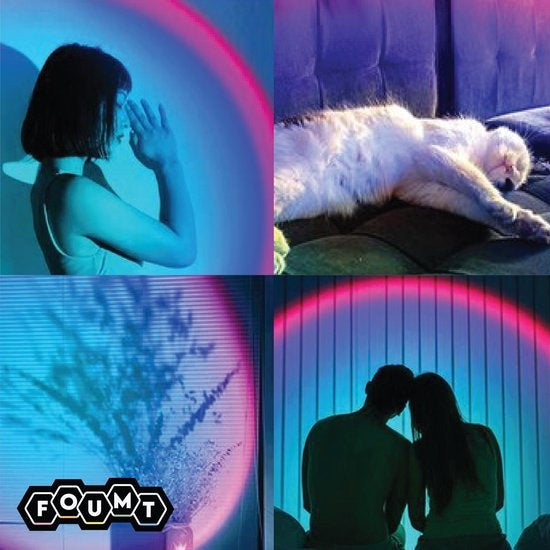 Foumt Sunset Lampe Rainbow S2 - Projektor - Sunset Projektorlampe - Sunset Lampe - Schwarz