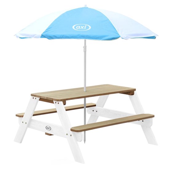 AXI Sonnenschirm ⌀125 cm – Blau/Weiß – Höhenverstellbar von 110 bis 175 cm