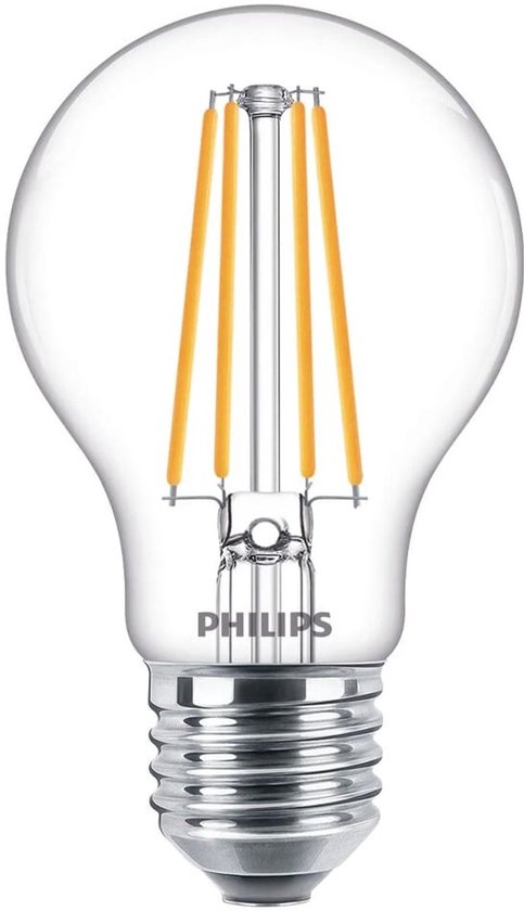 Philips energiesparende LED-Lampe, transparent – 60 W – E27 – warmweißes Licht – 6 Stück – Sparen Sie Energiekosten