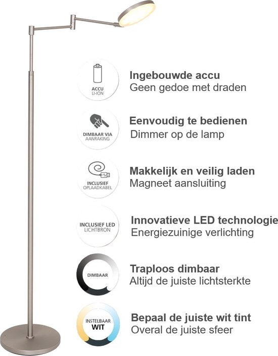Steinhauer Stehleuchte Soleil - Stahl - Aluminium - 3515ST