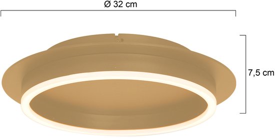Deckenleuchte Ringlux 3655GO, goldene Deckenleuchte, Ø 32 cm, mit integrierter LED-Beleuchtung von Steinhauer