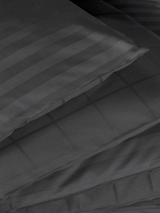 De Witte Lietaer Bettbezug aus Baumwollsatin Zygo – Einzelbett – 240 x 220 cm – Schwarz
