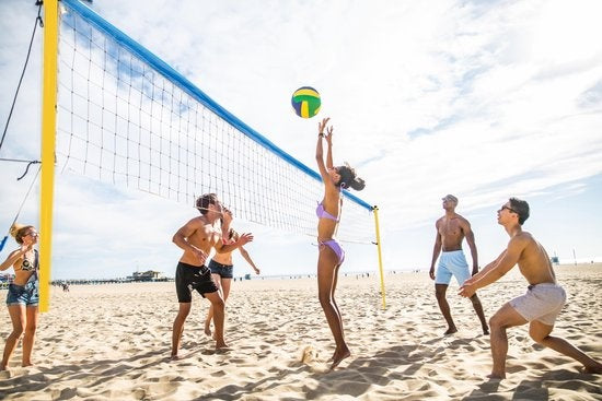 Scatch Volleyball- und Badminton-Set - mit Netz, Schlägern, Shuttles und Ball - Tragetasche - 310 x 168 cm