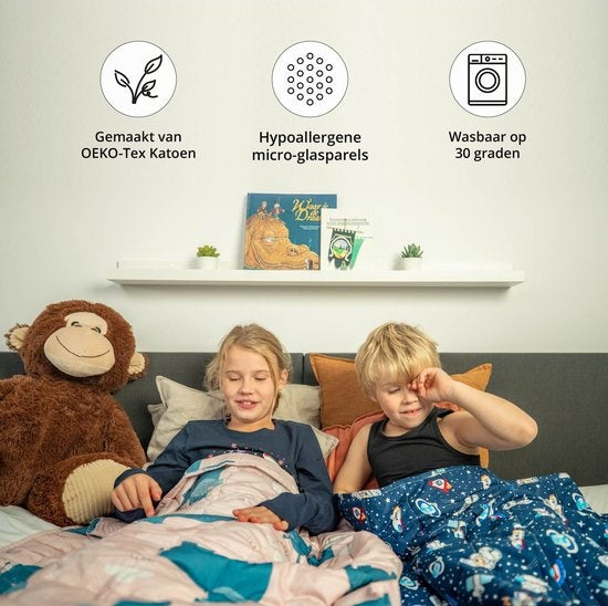 EL-Life Wiegedecke Kind 2.4kg - 90 x 120cm - OEKO-TEX Baumwolle - Nilpferd