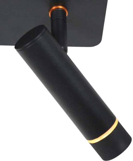Wandleuchte Steinhauer Volari 4713ZW schwarz, 2-flammig, Kunststoff und Metall, dreh- und neigbar, moderne Innenbeleuchtung mit dimmbaren LED-Modulen
