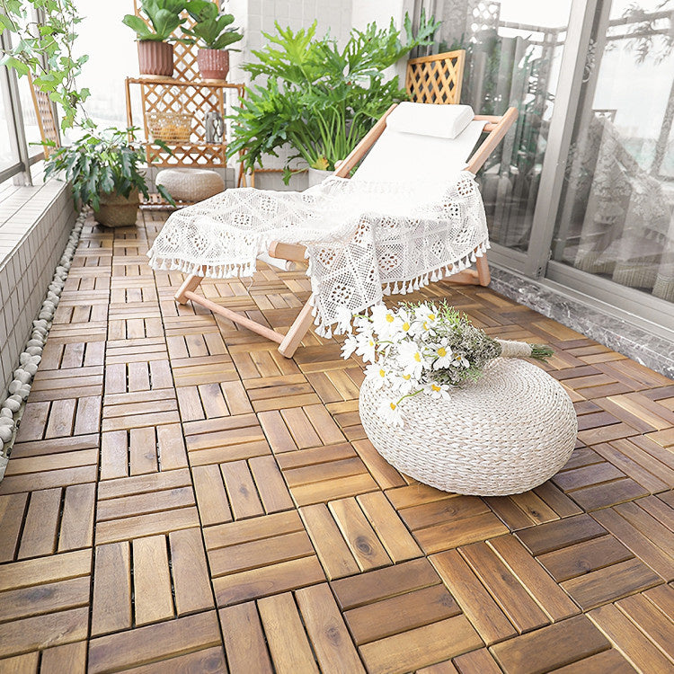 Coast Terrassenfliesen Akazienholz 30,5 x 30,5 x 2,5 cm (10 Stück) - gerade