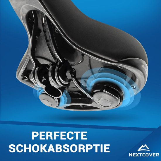Nextcover Fahrradsattel – Airflow – Ergonomisch – Memory-Schaum – Schwarz