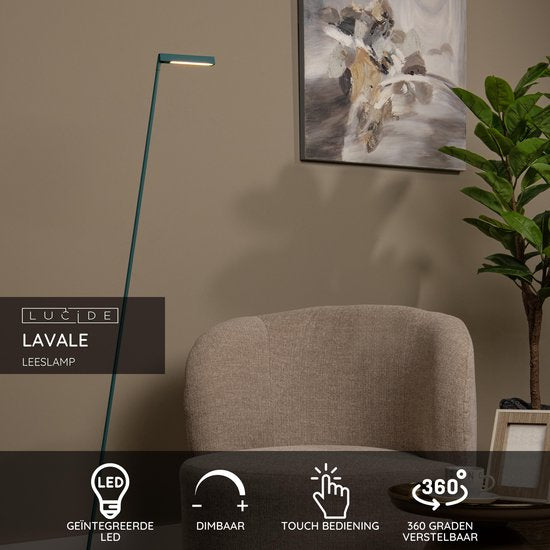 Lucide LAVALE – Leselampe – LED, dimmbar – 1×3 W, 2700 K – Türkis