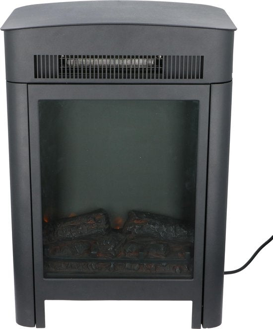 Classic Fire Electric Atmosphere Fireplace Modena - Ofen 1800 und 2000W - Freistehender Kamin - LED Flammen - Schwarz
