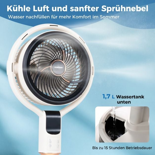 Coast Vernebelungsventilator mit Fernbedienung – 65–98 cm – 1,7 l – Weiß
